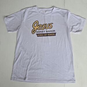 Jesus Sweet Savior King of Kings Graphic Tee XL Reese’s style Christian Shirt